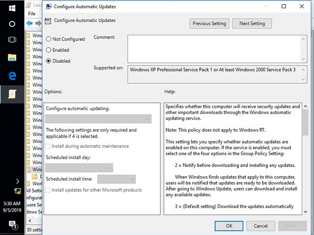 Configure Automatic Updates 2